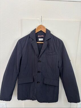 Men's Dark Navy Quilted Shirt Jacket